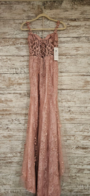 BLUSH/FLORAL LONG DRESS (NEW)