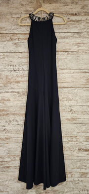 NAVY LONG EVENING GOWN