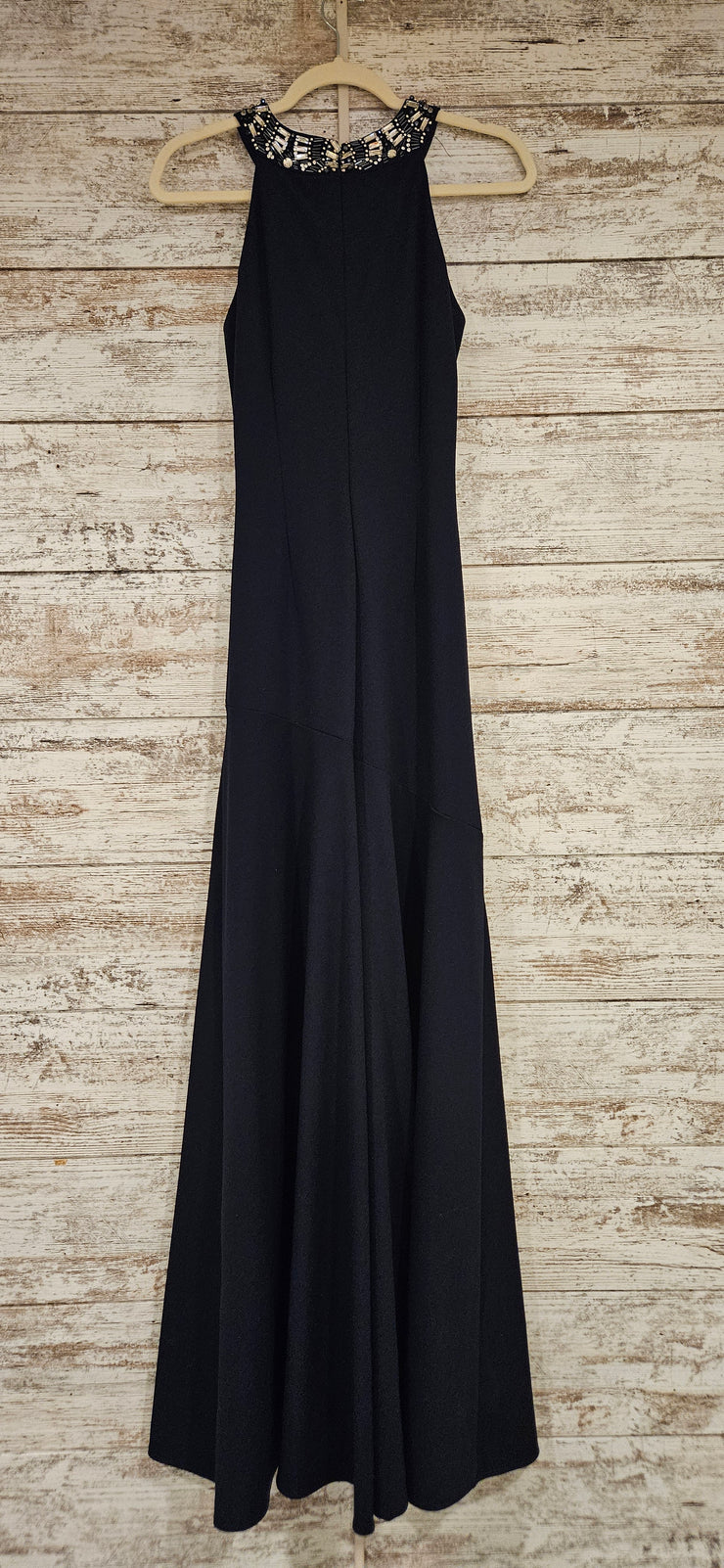 NAVY LONG EVENING GOWN