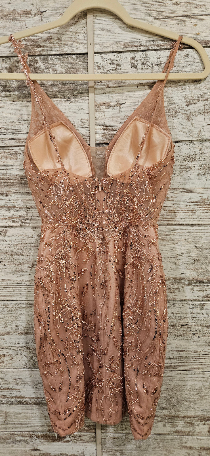 BLUSH SPARKLY SHORT DRESS
