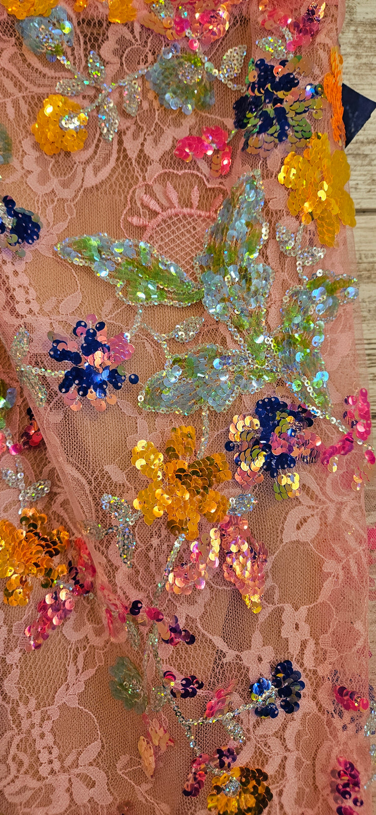 PINK/COLORFUL SPARKLY LONG DRE