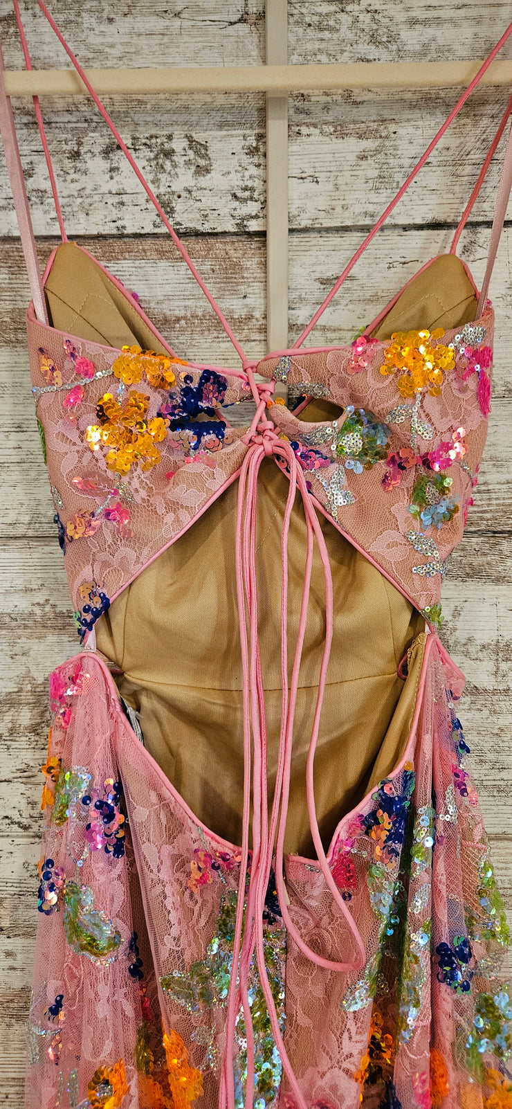 PINK/COLORFUL SPARKLY LONG DRE