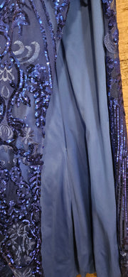 ROYAL BLUE SPARKLY LONG DRESS