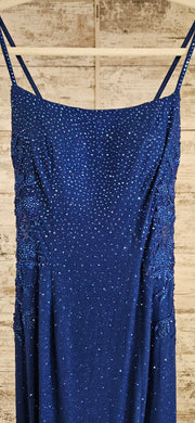 ROYAL BLUE SPARKLY LONG DRESS