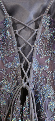ROYAL BLUE SPARKLY LONG DRESS