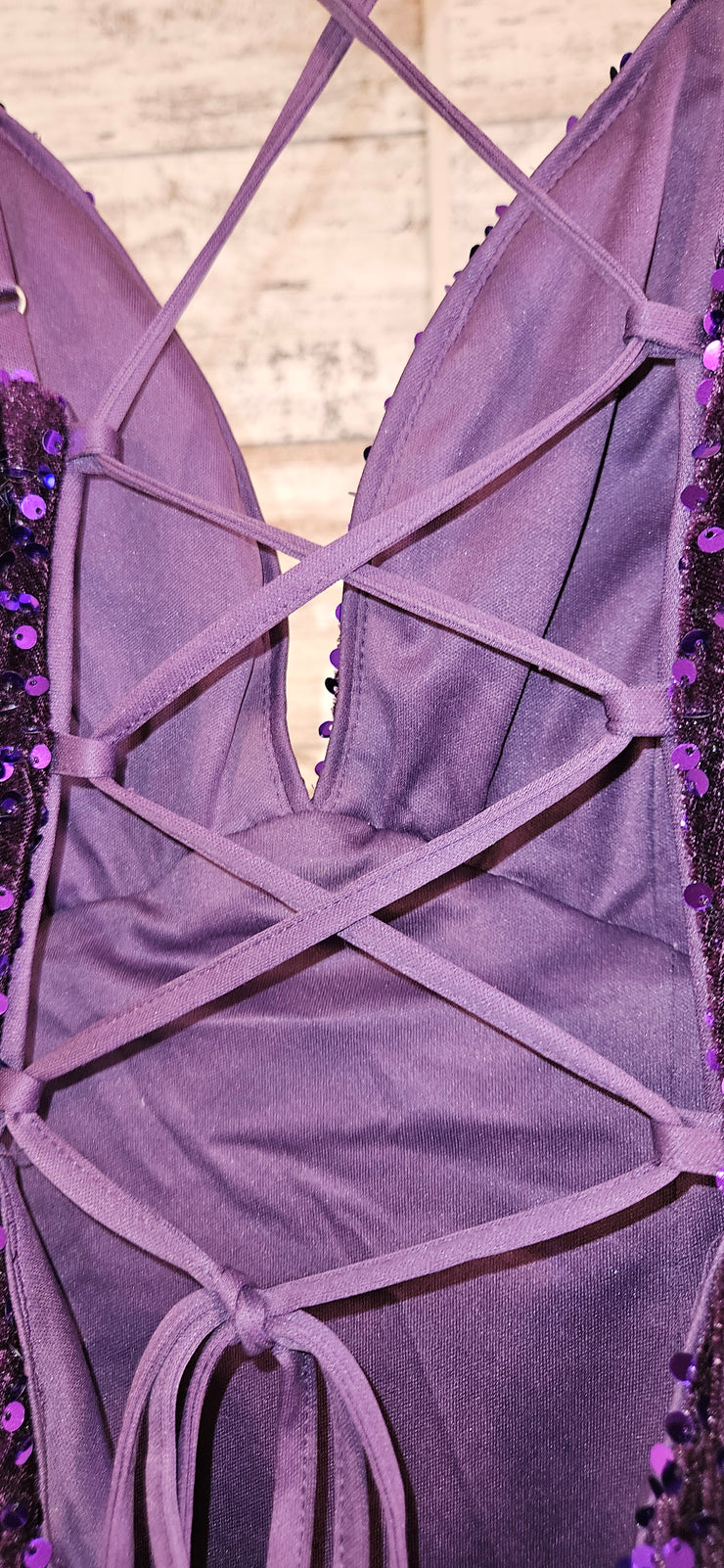 PURPLE SPARKLY LONG DRESS