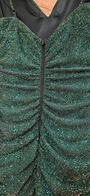 GREEN SPARKLY LONG EVENING GOW