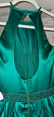GREEN A LINE/PRINCESS GOWN