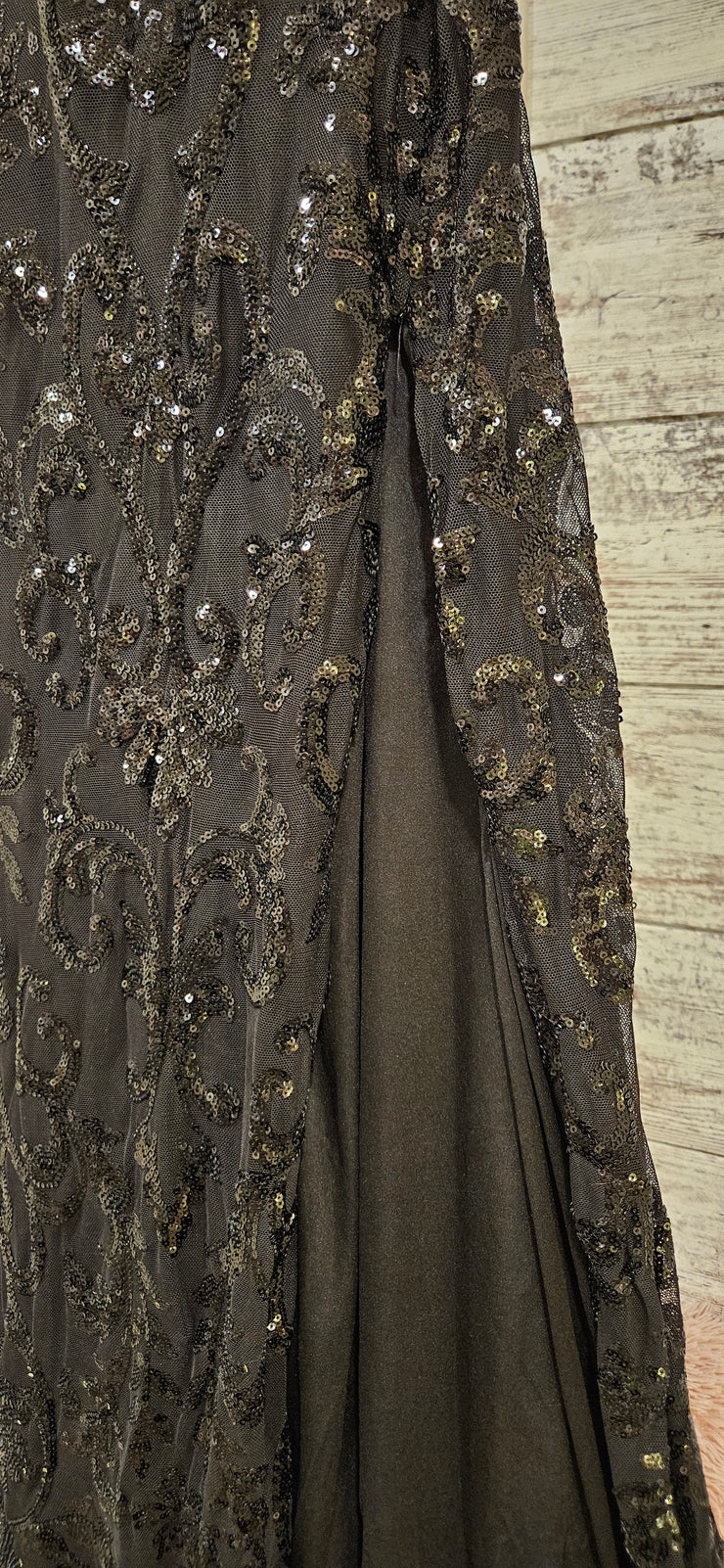 BLACK SPARKLY LONG DRESS (NEW)