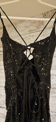 BLACK SPARKLY LONG DRESS (NEW)