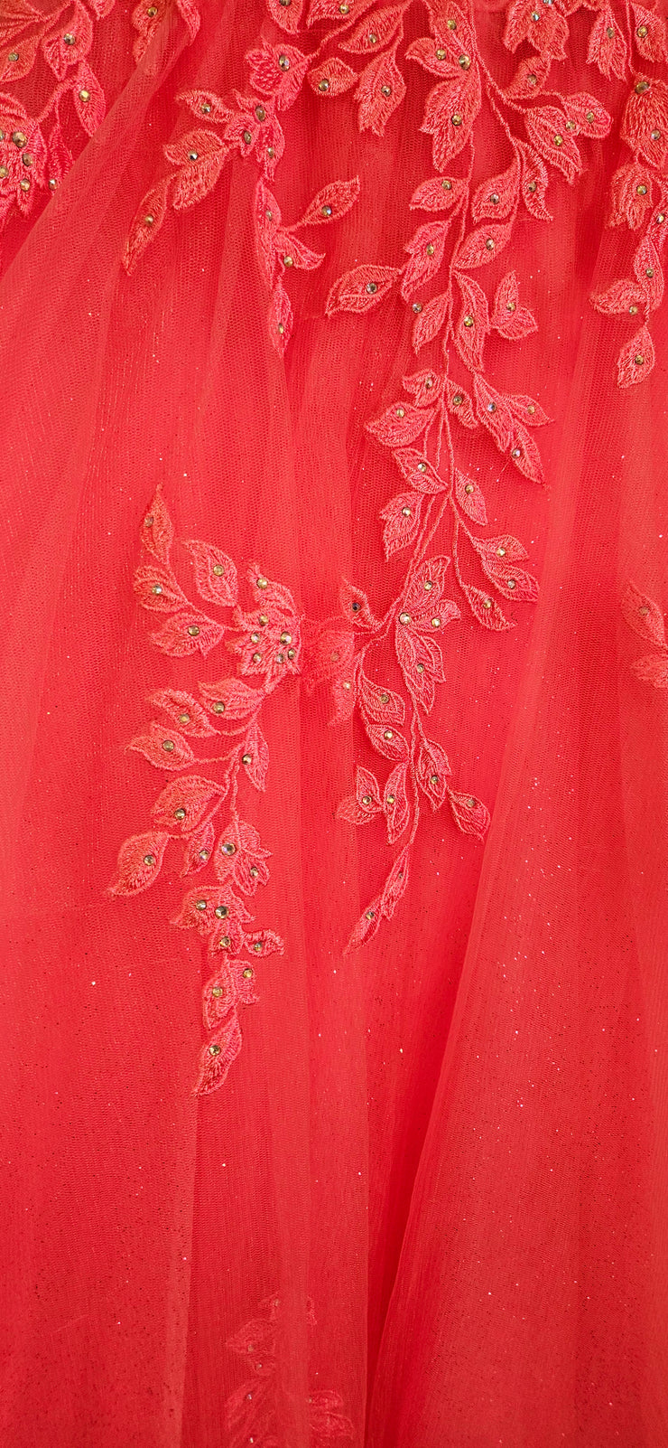 PINK/FLORAL A LINE GOWN