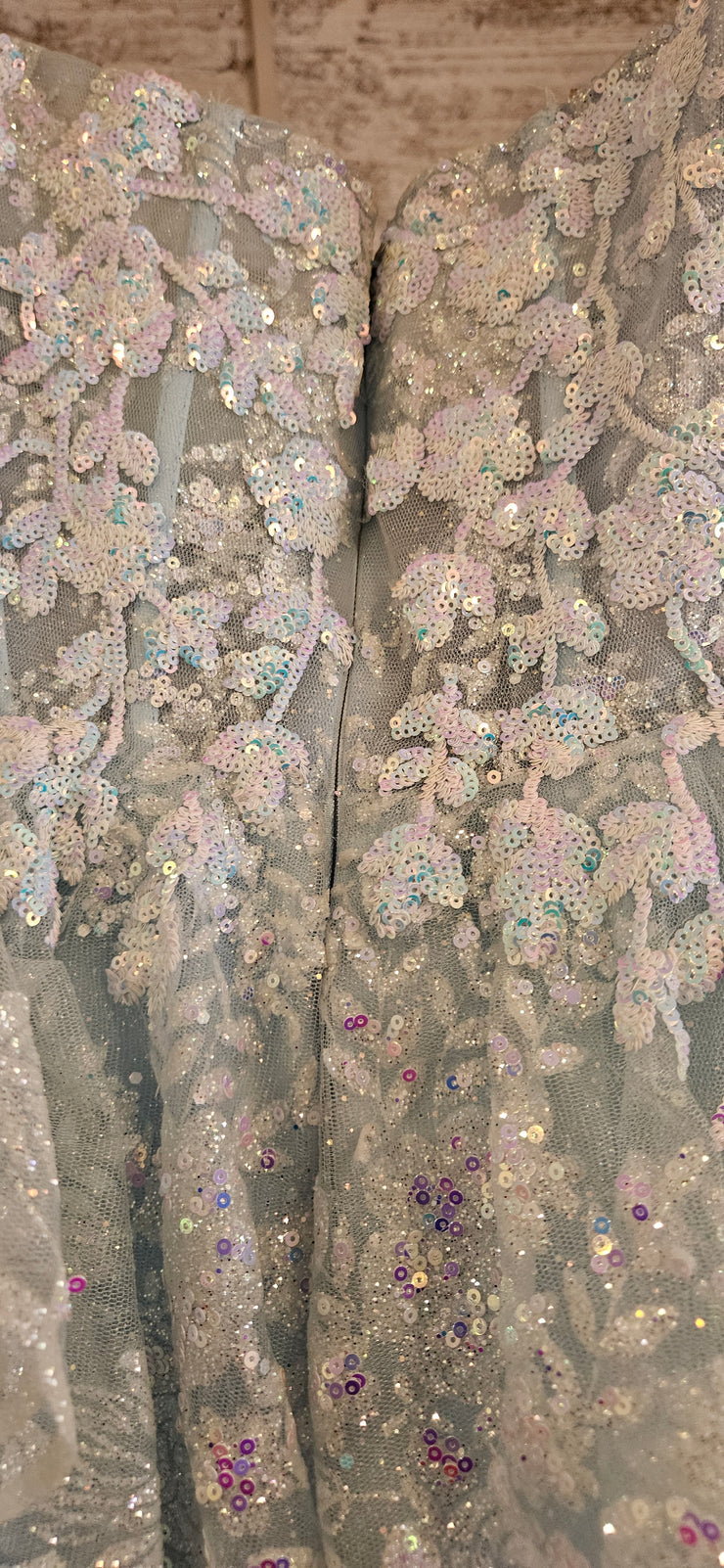 BLUE SPARKLY LAYERED A LINE