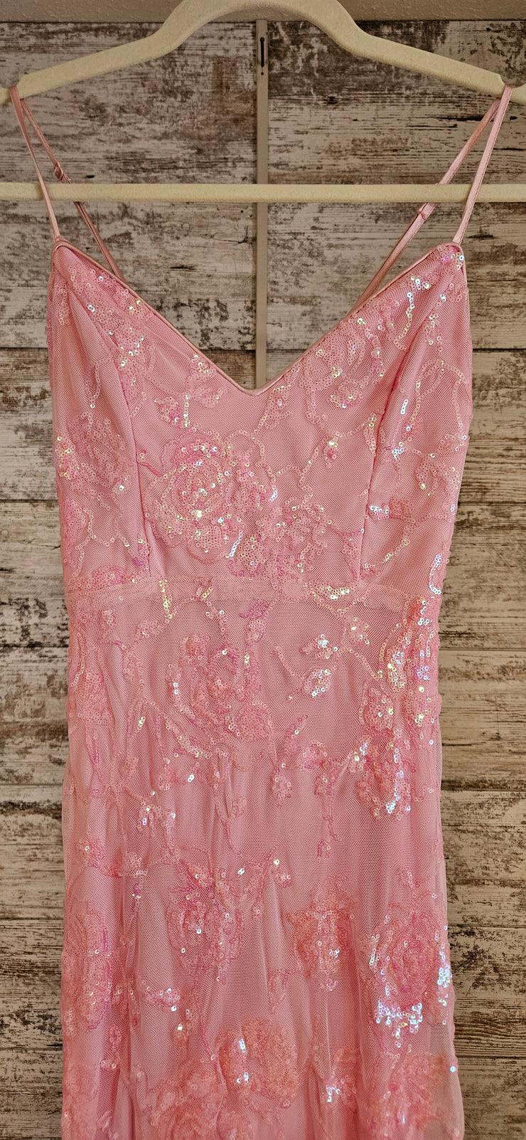 PINK SPARKLY LONG DRESS (NEW)