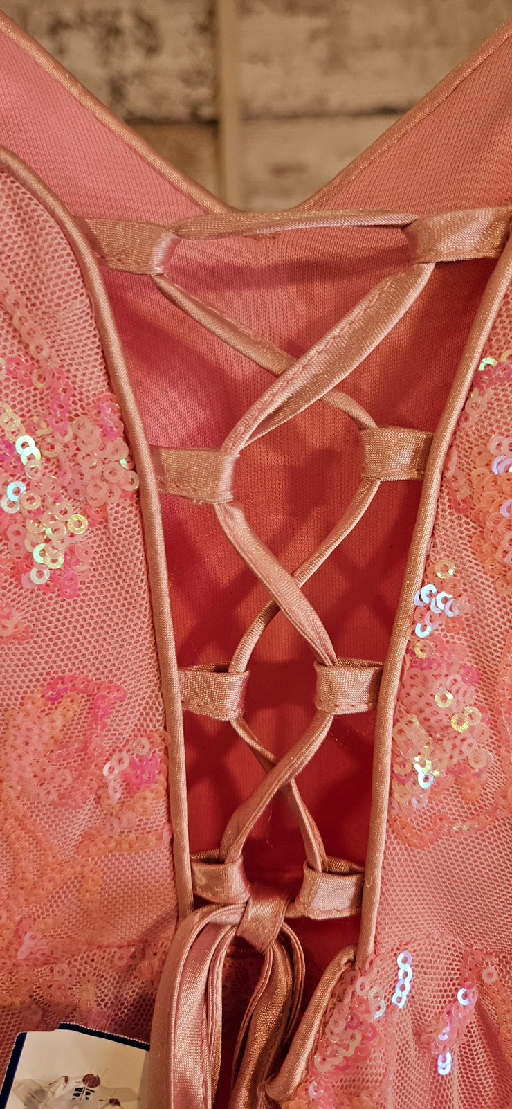 PINK SPARKLY LONG DRESS (NEW)