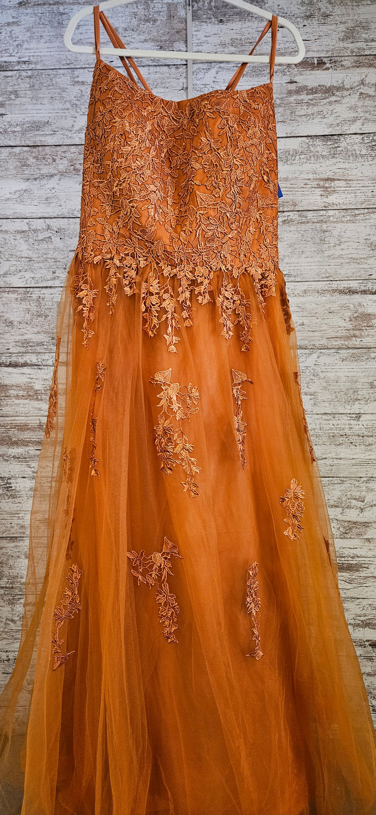 ORANGE/RUST A LINE GOWN (NEW)