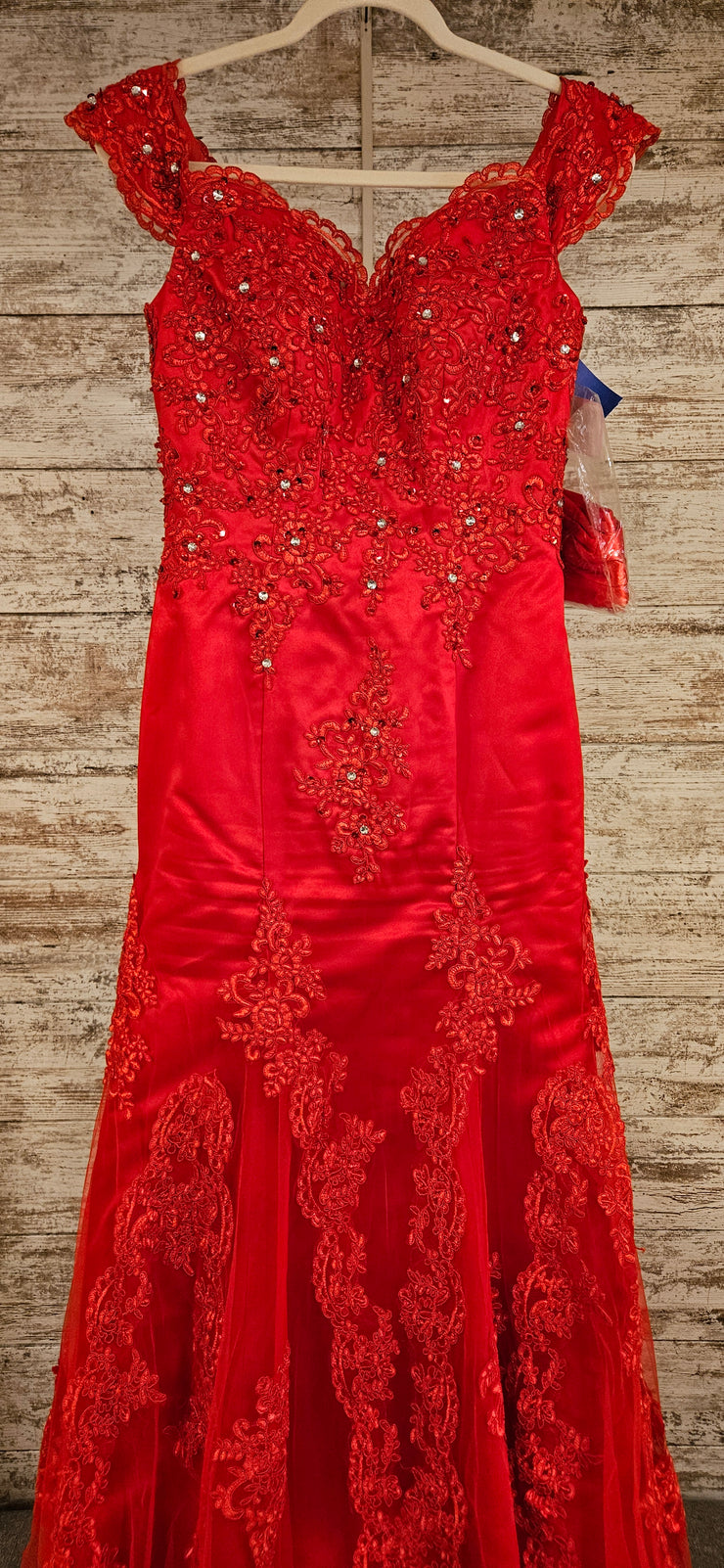 RED/FLORAL MERMAID GOWN`