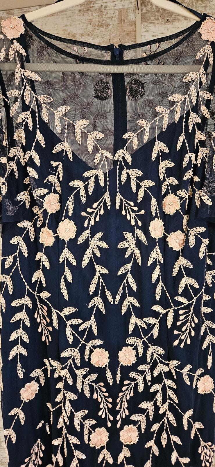 NAVY/PINK MIDI DRESS-NEW $279