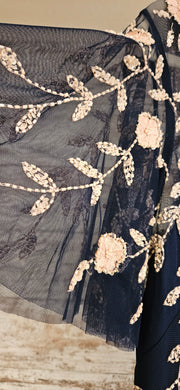 NAVY/PINK MIDI DRESS-NEW $279