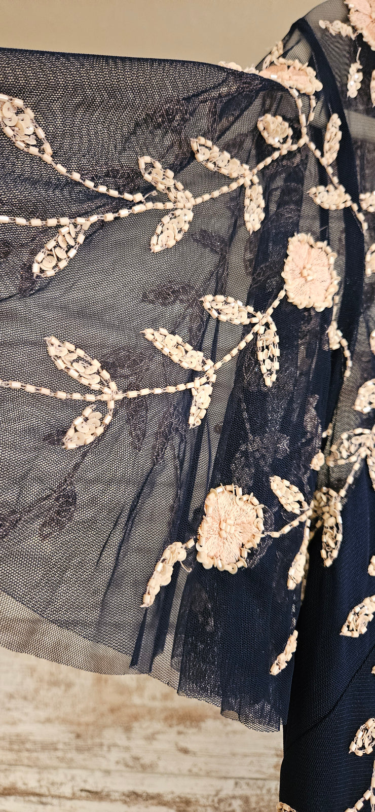 NAVY/PINK MIDI DRESS-NEW $279