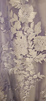 LAVENDER/FLORAL A LINE GOWN