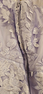 LAVENDER/FLORAL A LINE GOWN