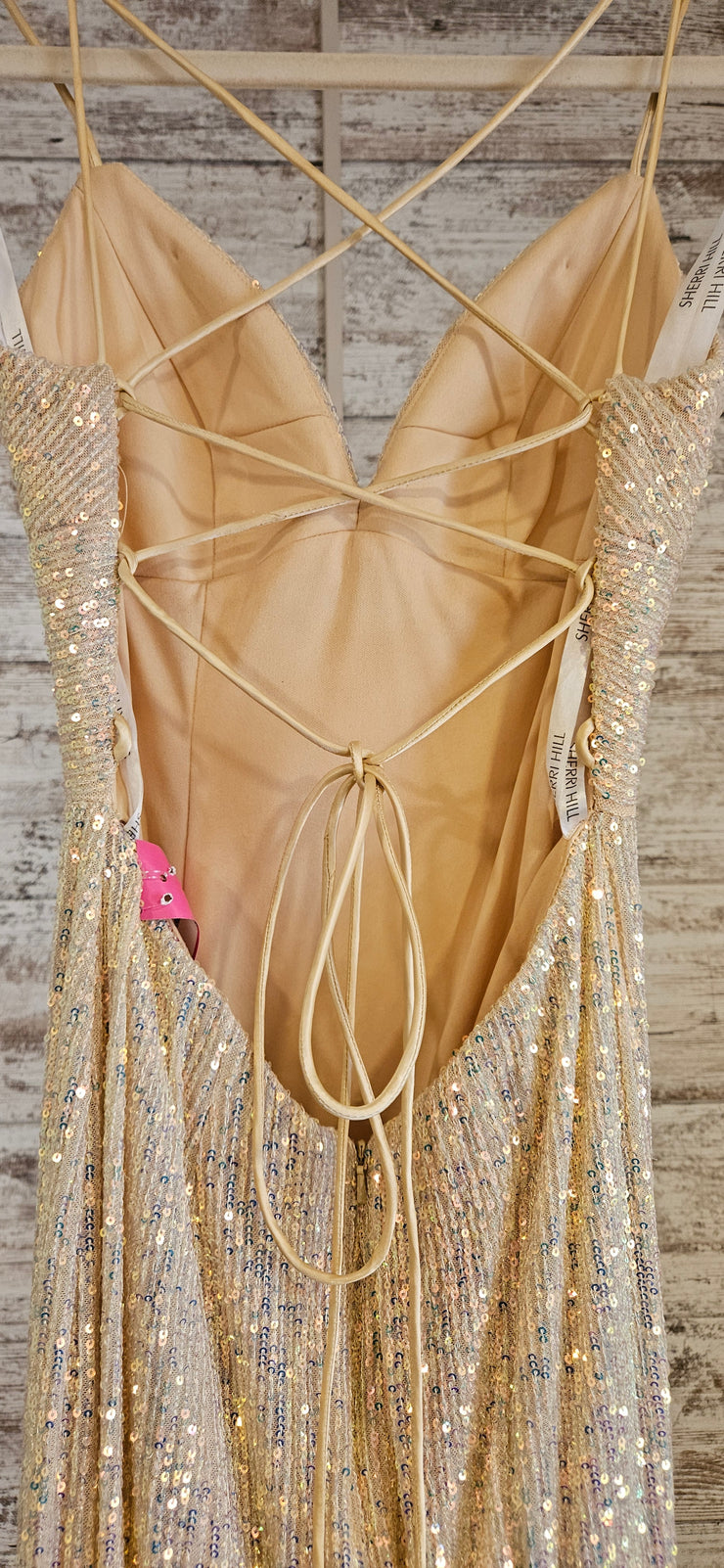 GOLD SPARKLY LONG EVENING GOWN