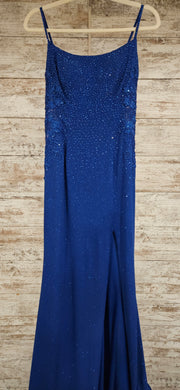 ROYAL BLUE SPARKLY LONG DRESS