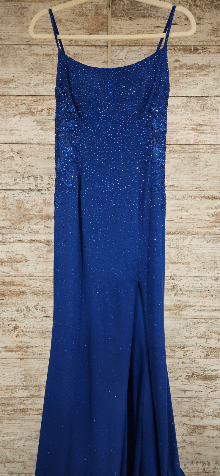 ROYAL BLUE SPARKLY LONG DRESS