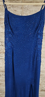 ROYAL BLUE SPARKLY LONG DRESS
