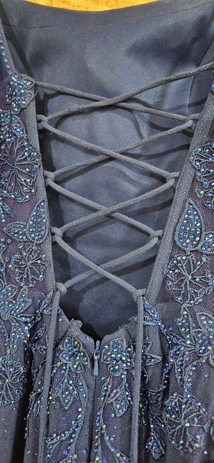 ROYAL BLUE SPARKLY LONG DRESS