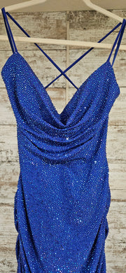 ROYAL BLUE SPARKLY LONG DRESS