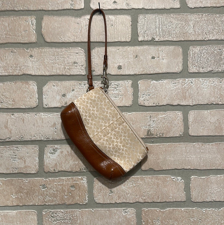 BROWN/IVORY SIGNATURE WRISTLET