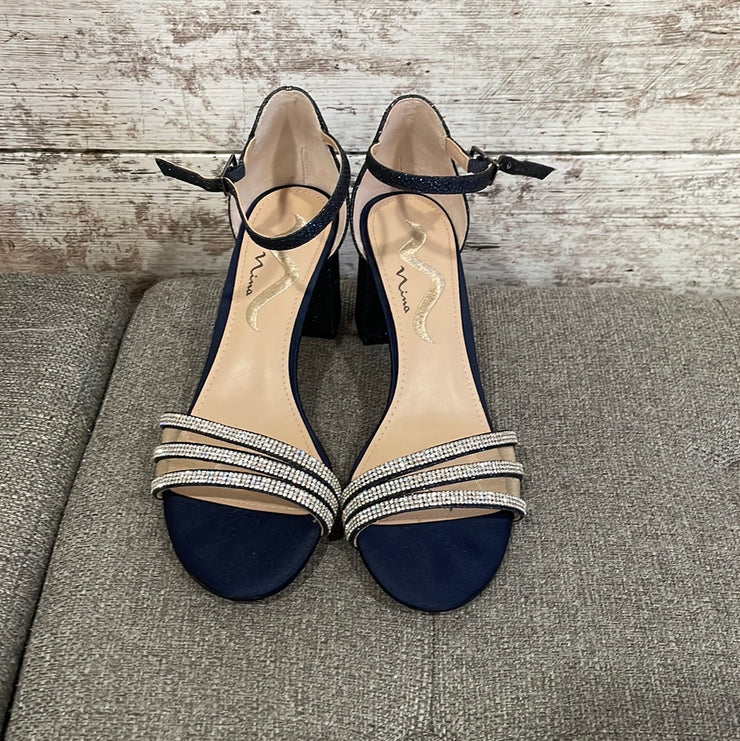 NAVY SPARKLY HEELS