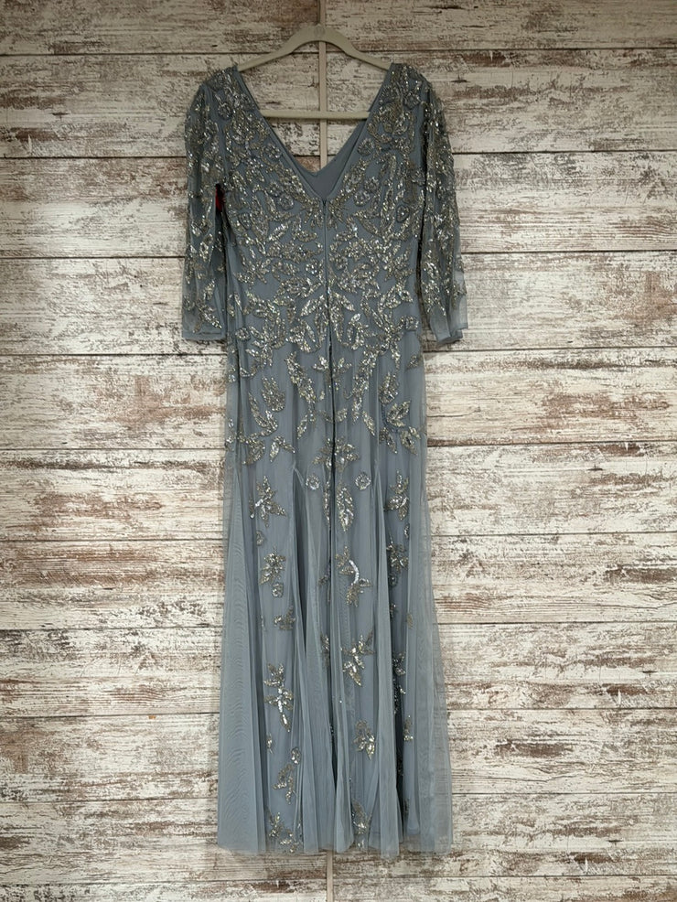 GRAY SPARKLY LONG DRESS