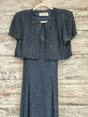 BLUE FULL SEQUIN 2 PC. LONG DR