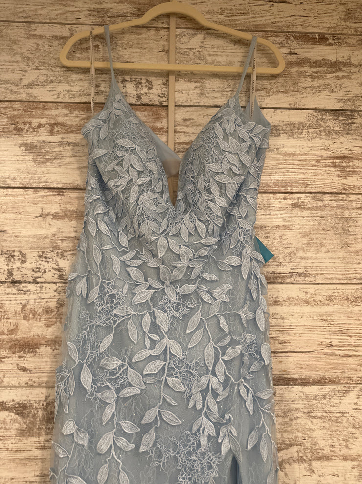 BLUE/FLORAL LONG DRESS (NEW)