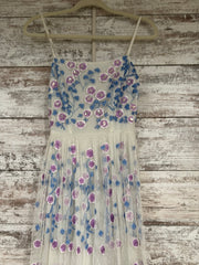 IVORY/FLORAL A LINE GOWN