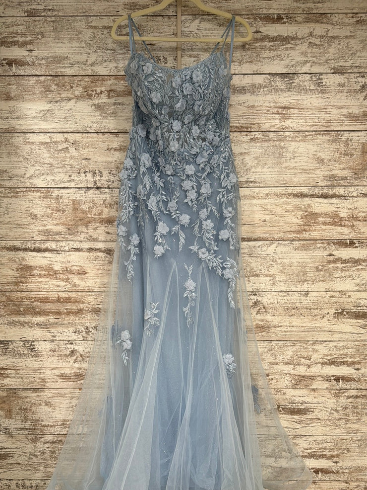 BLUE/FLORAL MERMAID GOWN