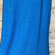TURQUOISE BEADED LONG DRESS