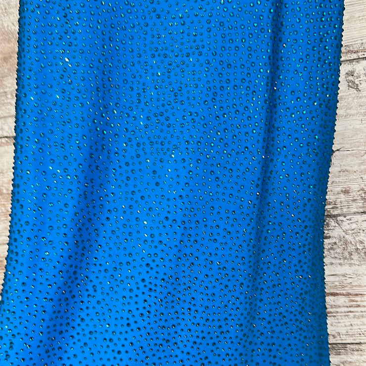TURQUOISE BEADED LONG DRESS