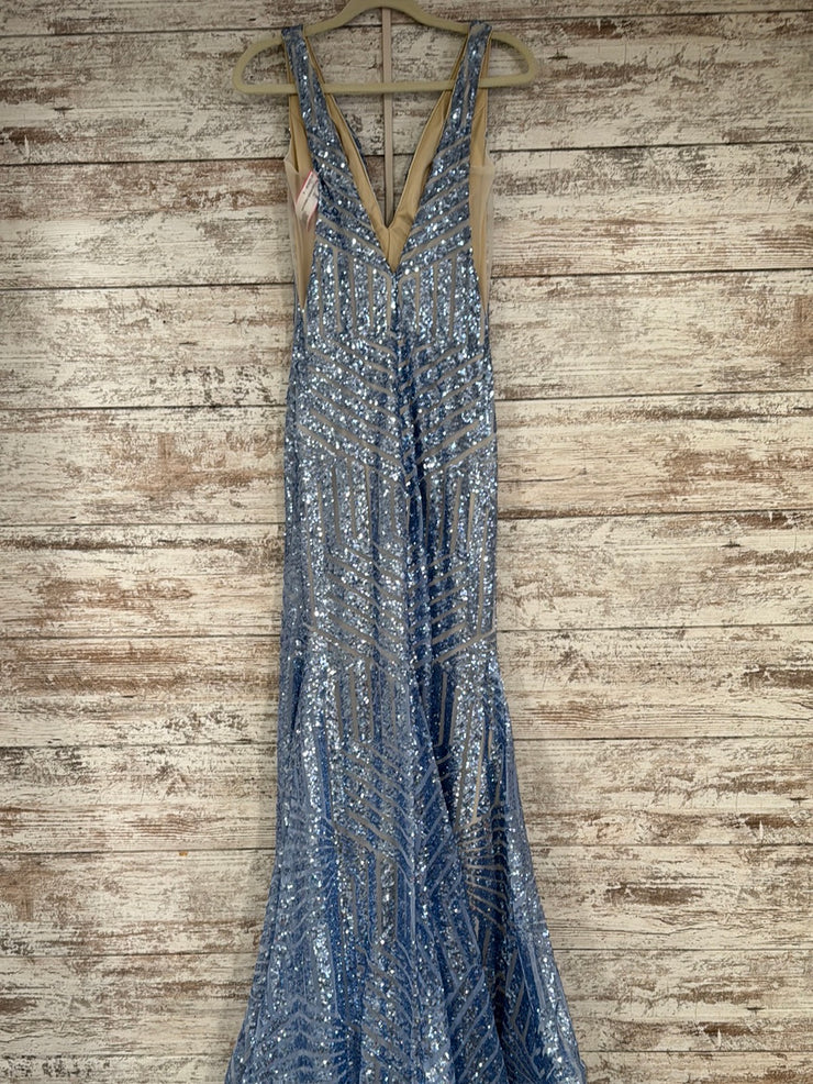 BLUE SPARKLY MERMAID GOWN