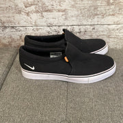 BLACK SLIP ON SHOES $55