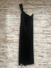 BLACK VELVET SPARKLY LONG DRES