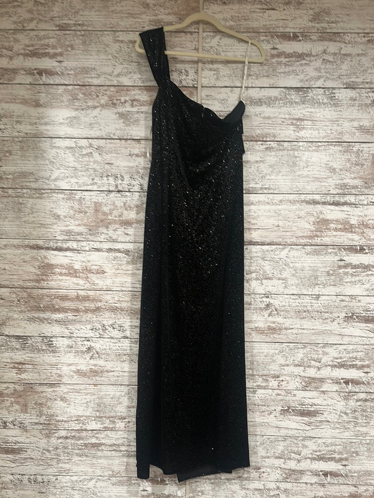 BLACK VELVET SPARKLY LONG DRES