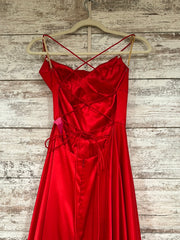 RED A LINE GOWN
