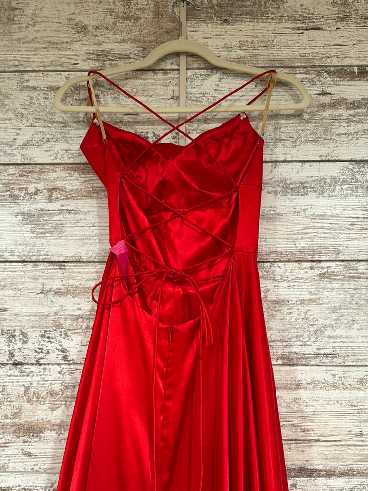 RED A LINE GOWN
