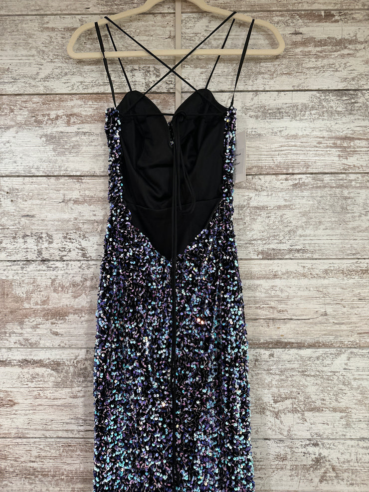 BLACK/COLORFUL LONG DRESS-NEW