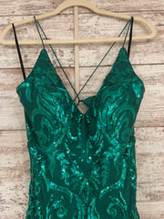 GREEN SPARKLY MERMAID GOWN-NEW