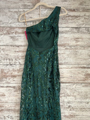 GREEN SPARKLY LONG DRESS