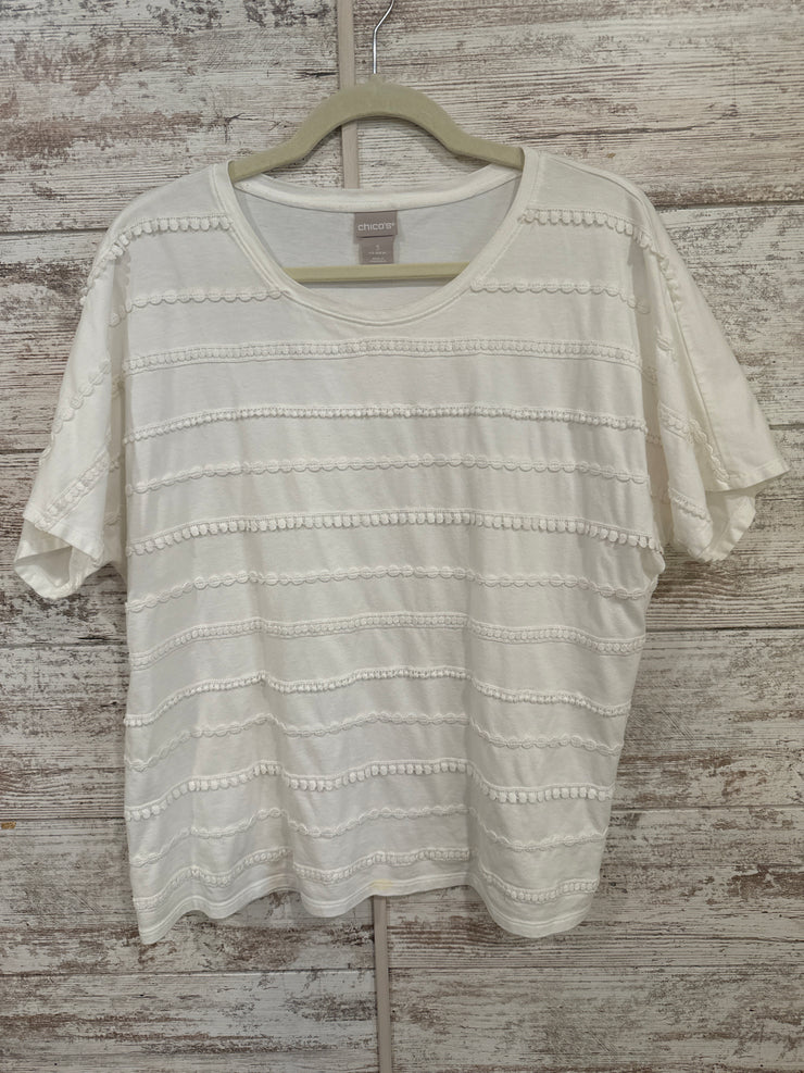 WHITE SHORT SLEEVE TOP